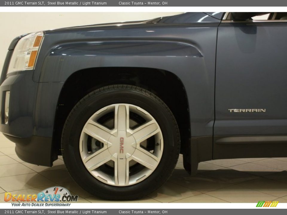 2011 GMC Terrain SLT Steel Blue Metallic / Light Titanium Photo #16