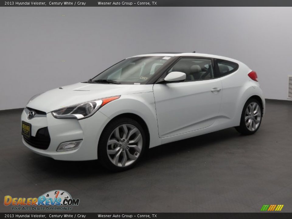 2013 Hyundai Veloster Century White / Gray Photo #1