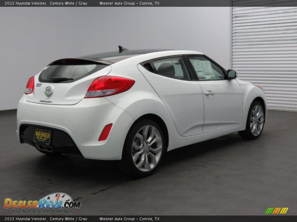 2013 Hyundai Veloster Century White / Gray Photo #2