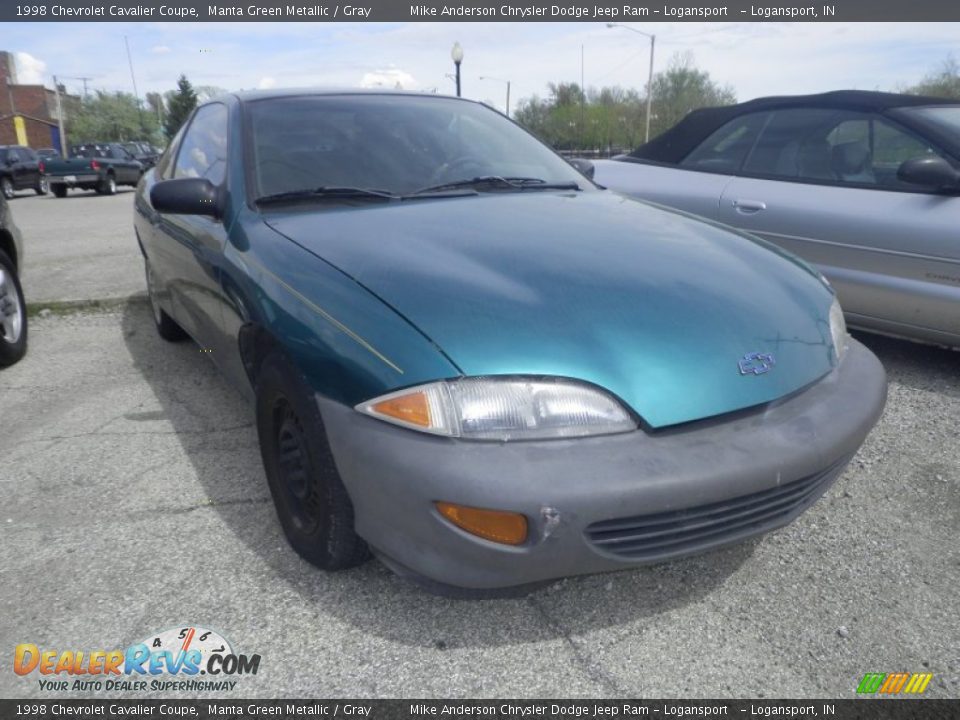1998 Chevrolet Cavalier Coupe Manta Green Metallic / Gray Photo #1