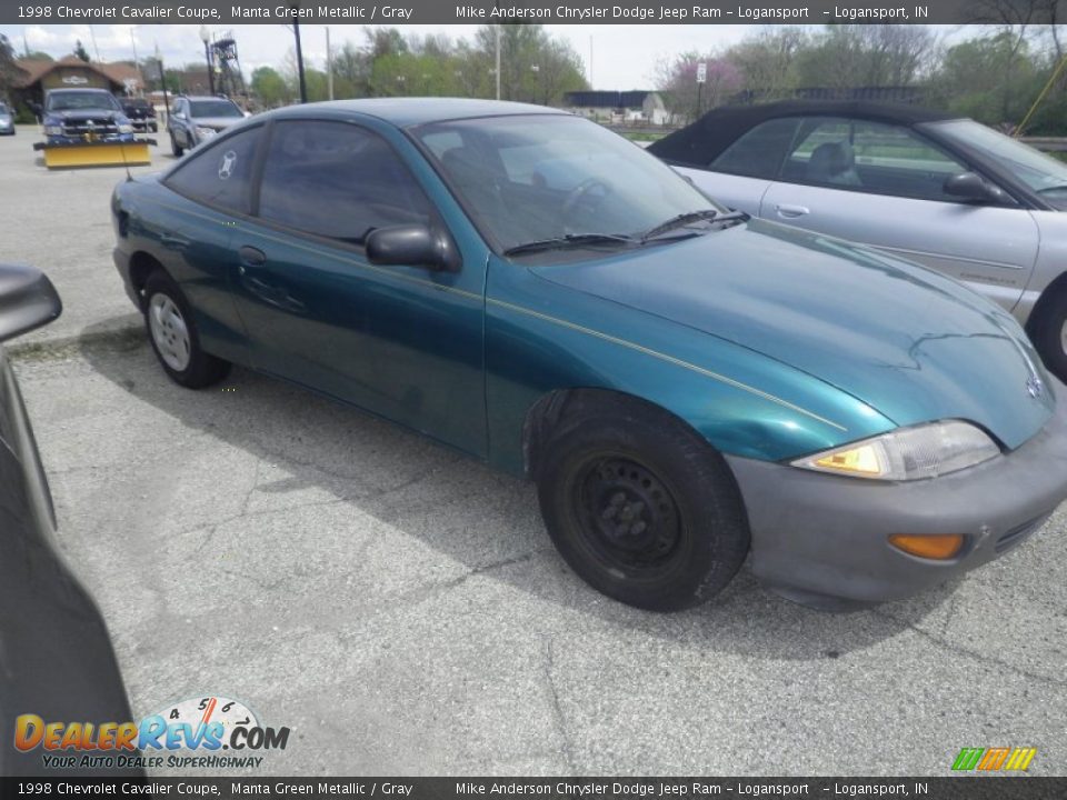 1998 Chevrolet Cavalier Coupe Manta Green Metallic / Gray Photo #2