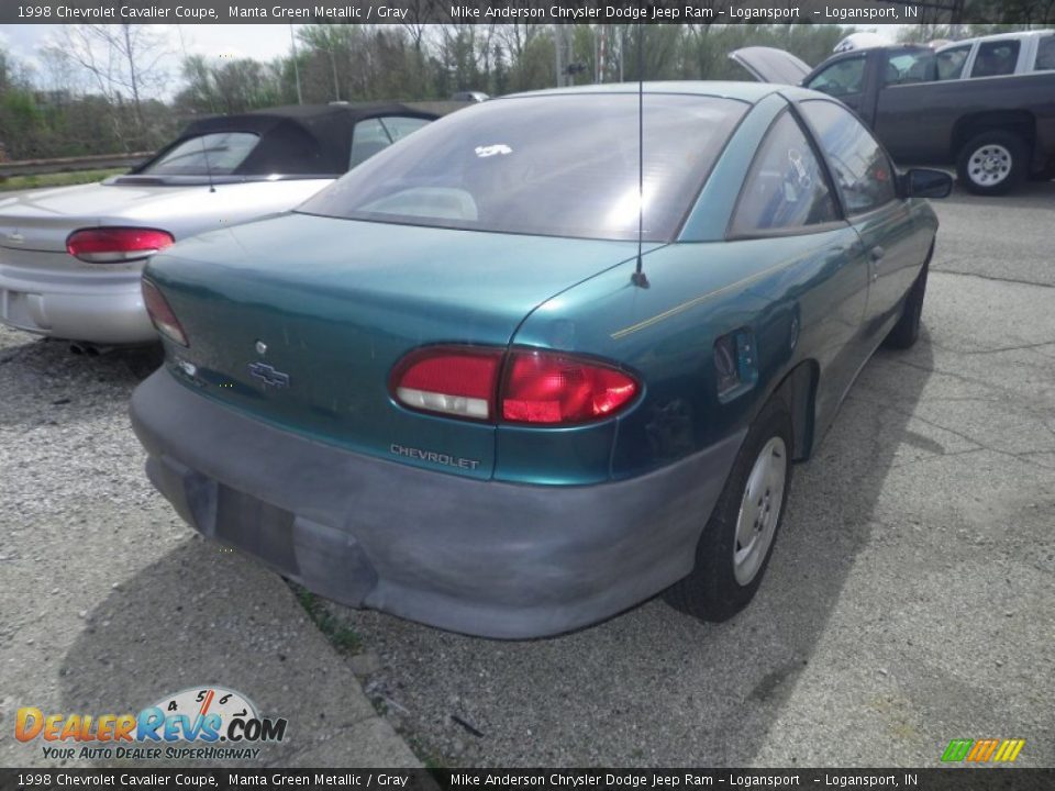 1998 Chevrolet Cavalier Coupe Manta Green Metallic / Gray Photo #3