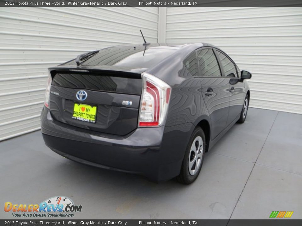 2013 Toyota Prius Three Hybrid Winter Gray Metallic / Dark Gray Photo #4