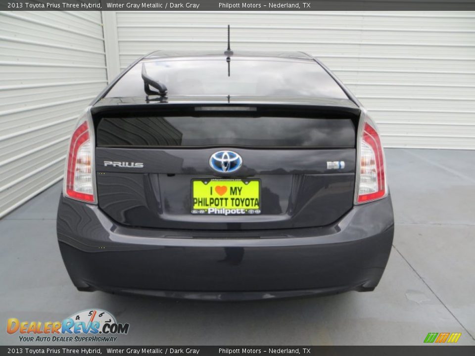 2013 Toyota Prius Three Hybrid Winter Gray Metallic / Dark Gray Photo #5