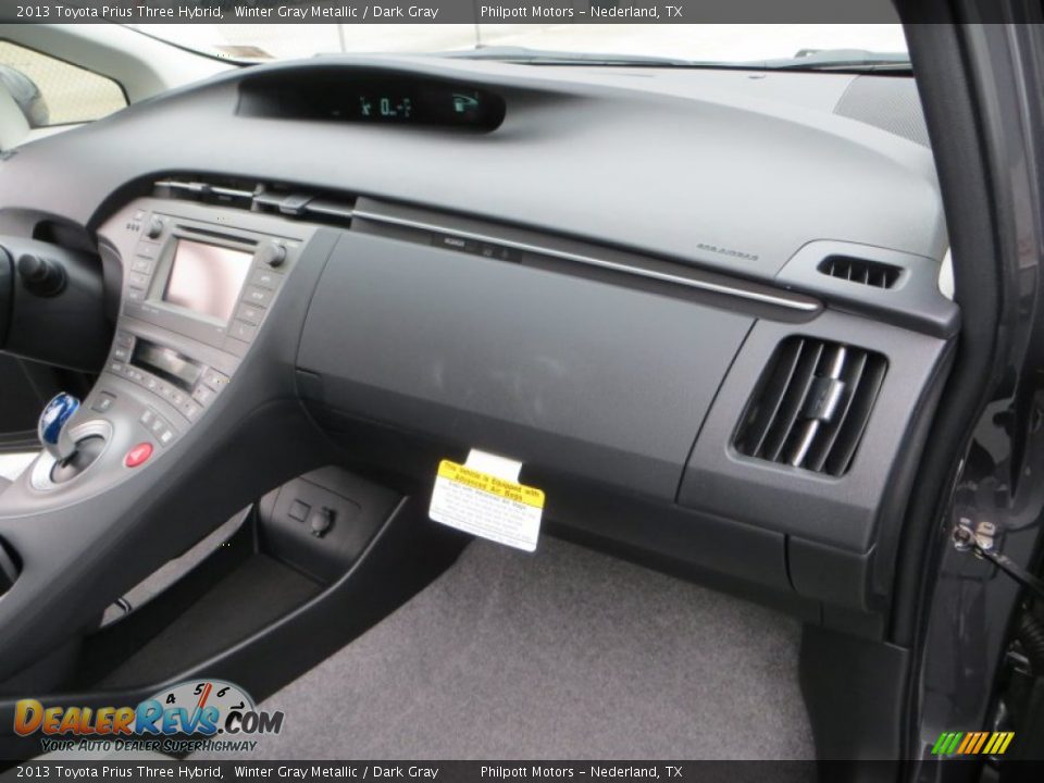 2013 Toyota Prius Three Hybrid Winter Gray Metallic / Dark Gray Photo #19