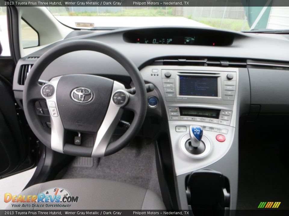 2013 Toyota Prius Three Hybrid Winter Gray Metallic / Dark Gray Photo #25