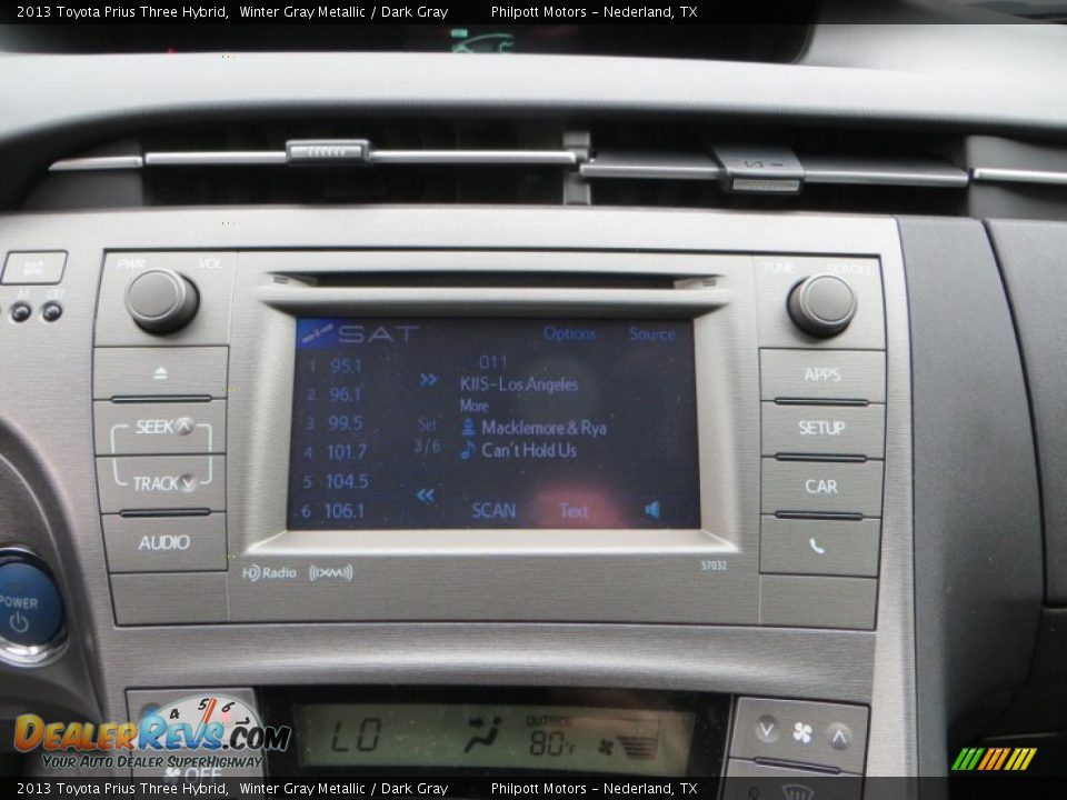 2013 Toyota Prius Three Hybrid Winter Gray Metallic / Dark Gray Photo #27