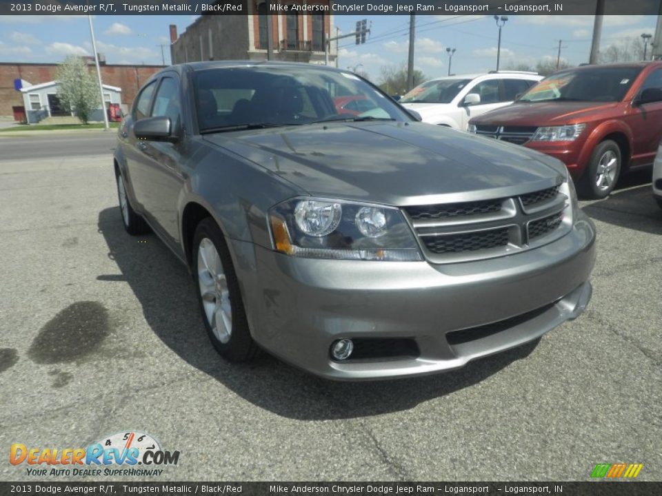2013 Dodge Avenger R/T Tungsten Metallic / Black/Red Photo #1
