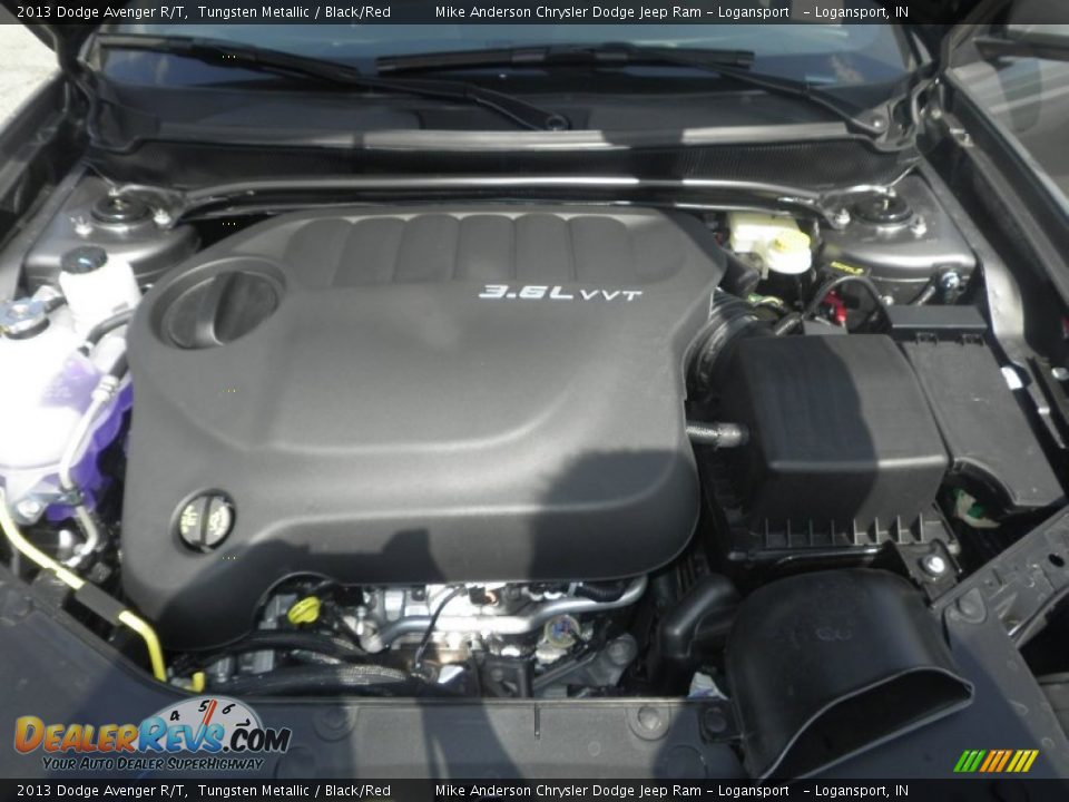 2013 Dodge Avenger R/T Tungsten Metallic / Black/Red Photo #14