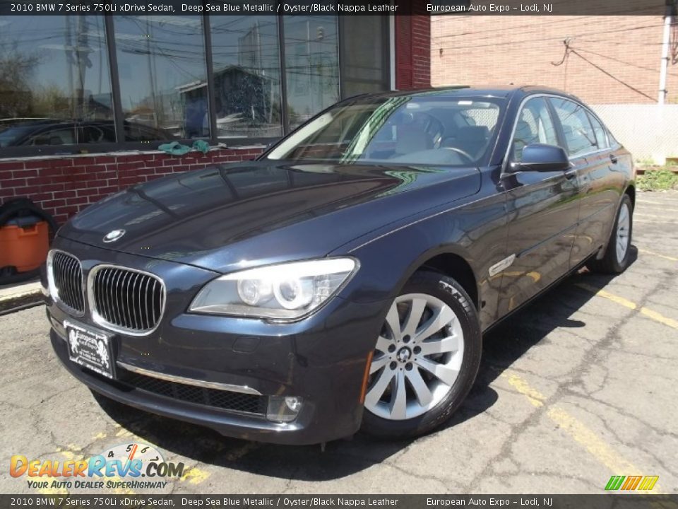 2010 BMW 7 Series 750Li xDrive Sedan Deep Sea Blue Metallic / Oyster/Black Nappa Leather Photo #1