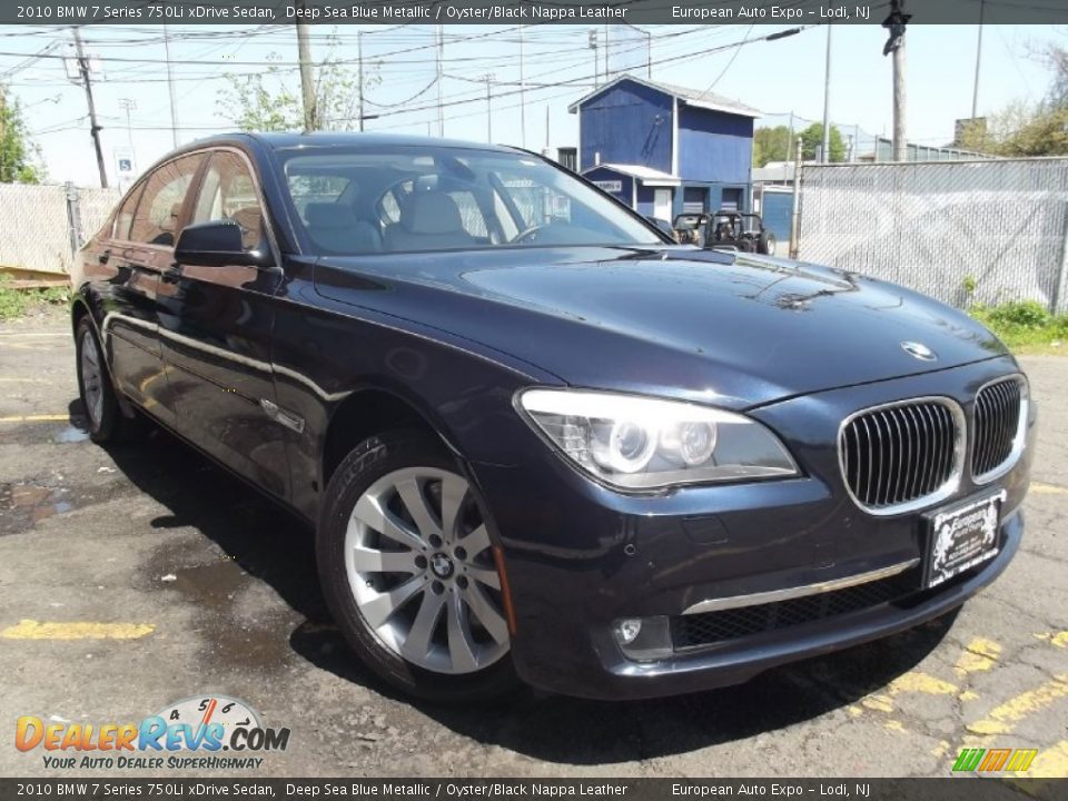 2010 BMW 7 Series 750Li xDrive Sedan Deep Sea Blue Metallic / Oyster/Black Nappa Leather Photo #2
