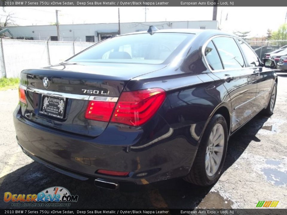 2010 BMW 7 Series 750Li xDrive Sedan Deep Sea Blue Metallic / Oyster/Black Nappa Leather Photo #3