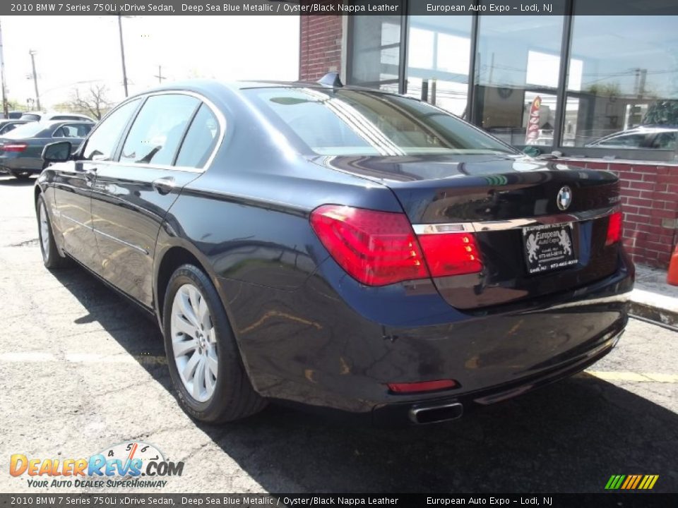 2010 BMW 7 Series 750Li xDrive Sedan Deep Sea Blue Metallic / Oyster/Black Nappa Leather Photo #4
