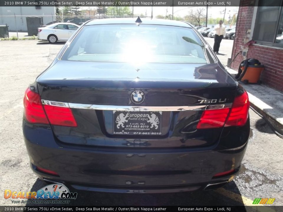 2010 BMW 7 Series 750Li xDrive Sedan Deep Sea Blue Metallic / Oyster/Black Nappa Leather Photo #5