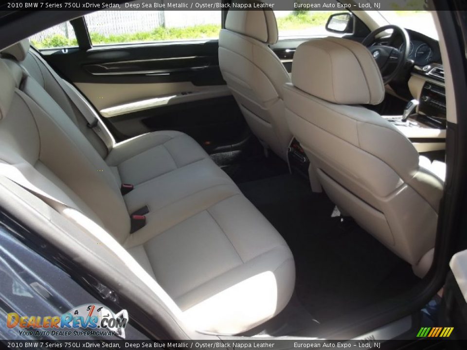 2010 BMW 7 Series 750Li xDrive Sedan Deep Sea Blue Metallic / Oyster/Black Nappa Leather Photo #13