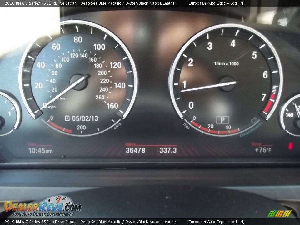 2010 BMW 7 Series 750Li xDrive Sedan Deep Sea Blue Metallic / Oyster/Black Nappa Leather Photo #19