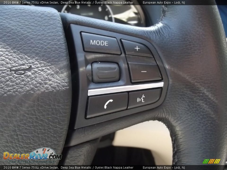 2010 BMW 7 Series 750Li xDrive Sedan Deep Sea Blue Metallic / Oyster/Black Nappa Leather Photo #20