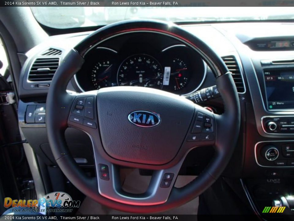 2014 Kia Sorento SX V6 AWD Titanium Silver / Black Photo #19