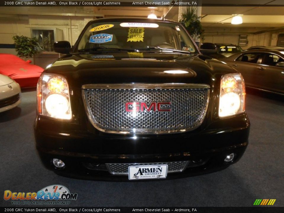 2008 GMC Yukon Denali AWD Onyx Black / Cocoa/Light Cashmere Photo #2