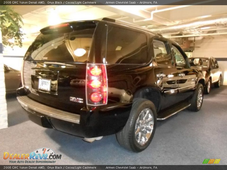 2008 GMC Yukon Denali AWD Onyx Black / Cocoa/Light Cashmere Photo #5