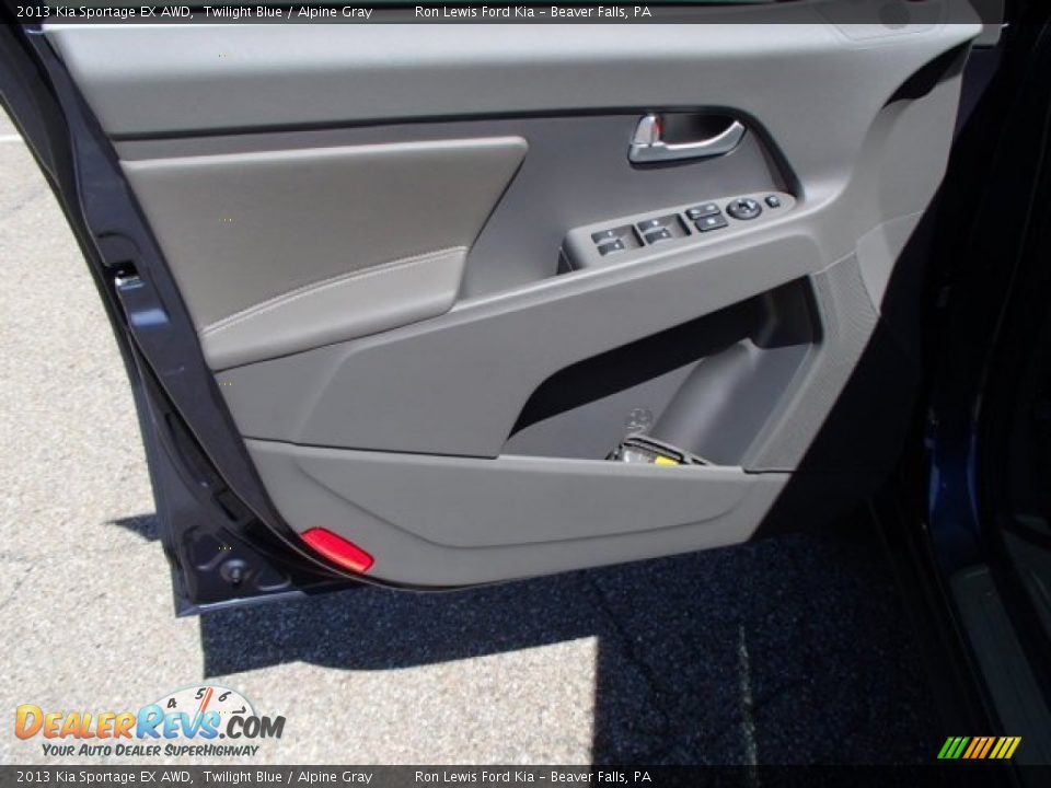 2013 Kia Sportage EX AWD Twilight Blue / Alpine Gray Photo #12