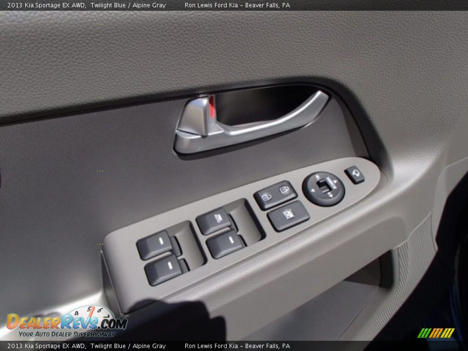 2013 Kia Sportage EX AWD Twilight Blue / Alpine Gray Photo #14