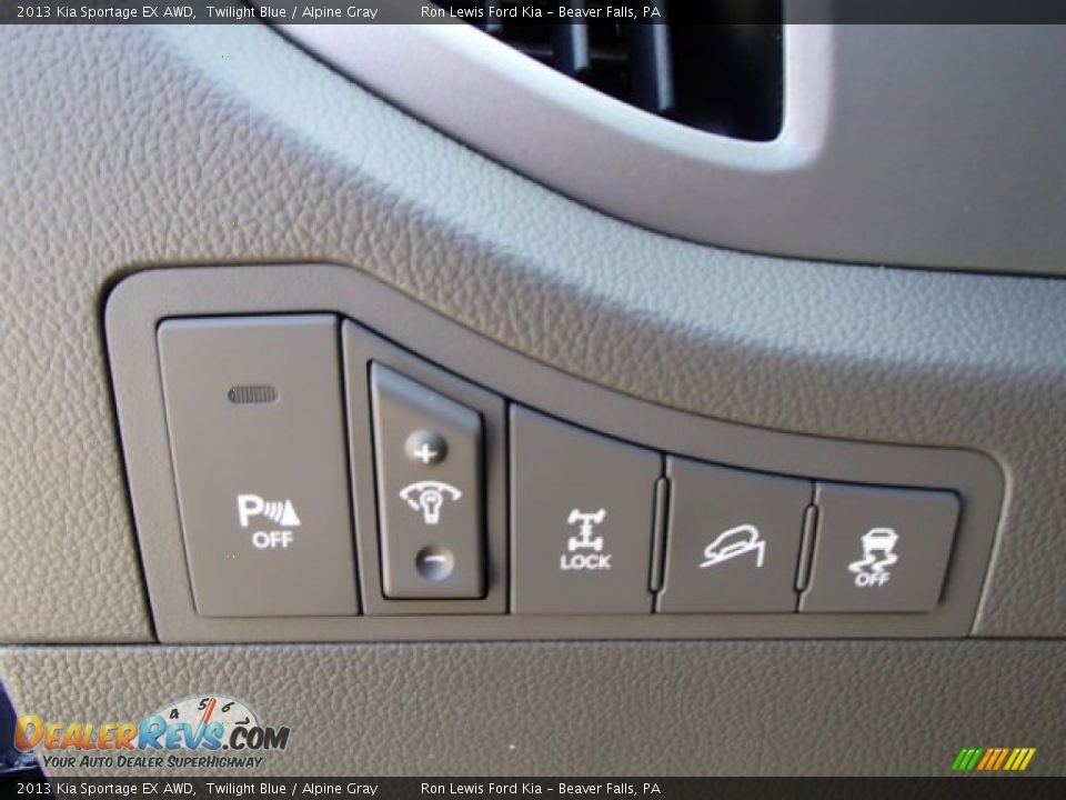 2013 Kia Sportage EX AWD Twilight Blue / Alpine Gray Photo #16