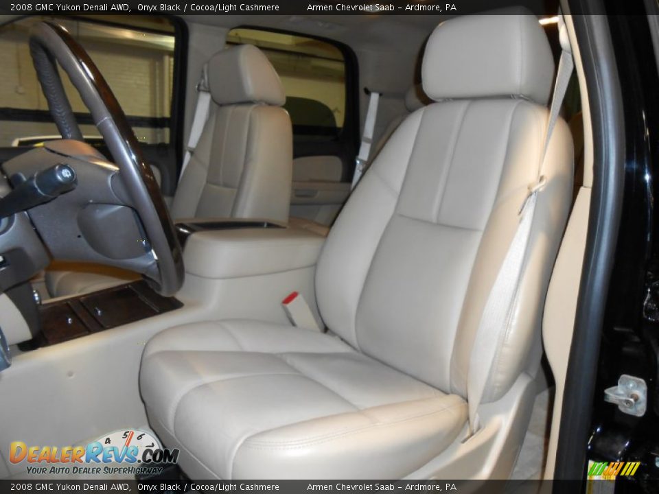 2008 GMC Yukon Denali AWD Onyx Black / Cocoa/Light Cashmere Photo #10