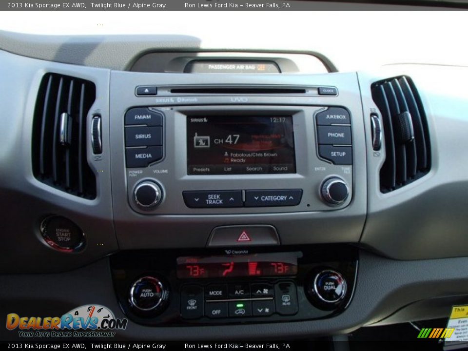 2013 Kia Sportage EX AWD Twilight Blue / Alpine Gray Photo #17