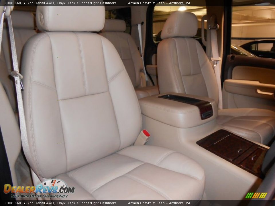 2008 GMC Yukon Denali AWD Onyx Black / Cocoa/Light Cashmere Photo #13