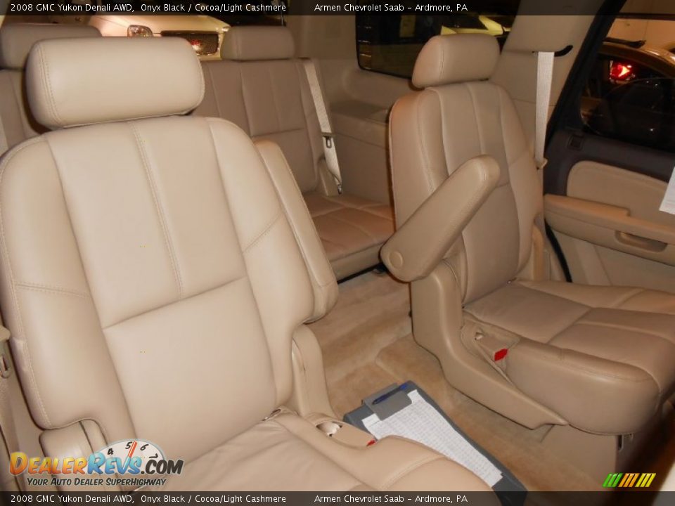 2008 GMC Yukon Denali AWD Onyx Black / Cocoa/Light Cashmere Photo #14