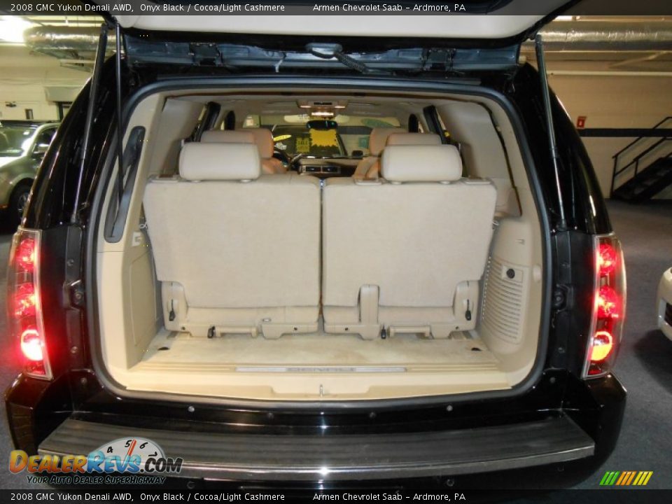 2008 GMC Yukon Denali AWD Onyx Black / Cocoa/Light Cashmere Photo #15