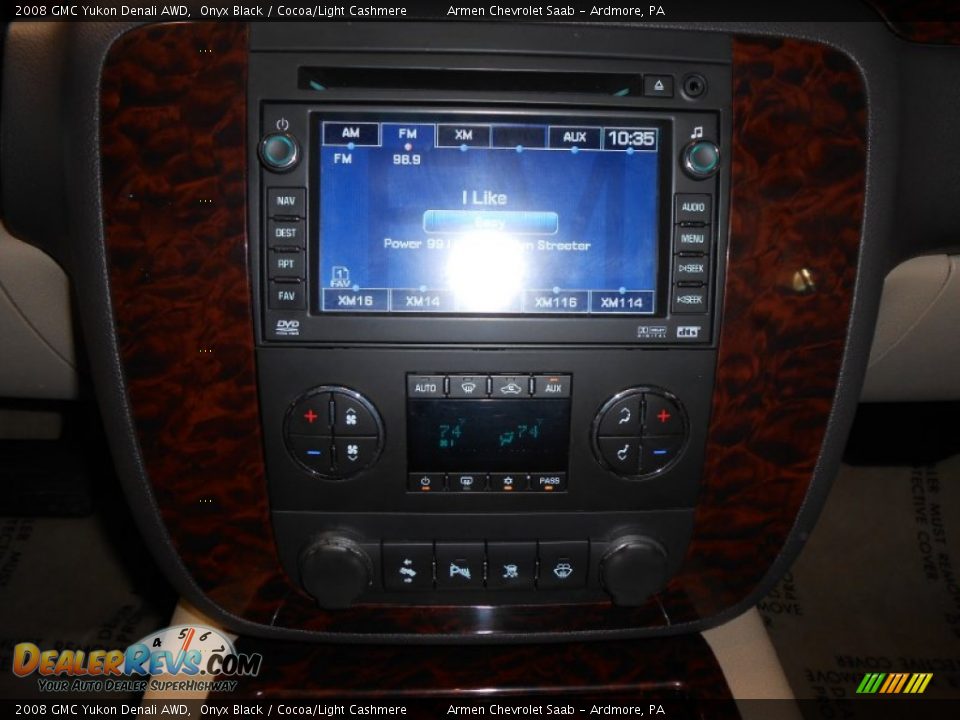 2008 GMC Yukon Denali AWD Onyx Black / Cocoa/Light Cashmere Photo #22