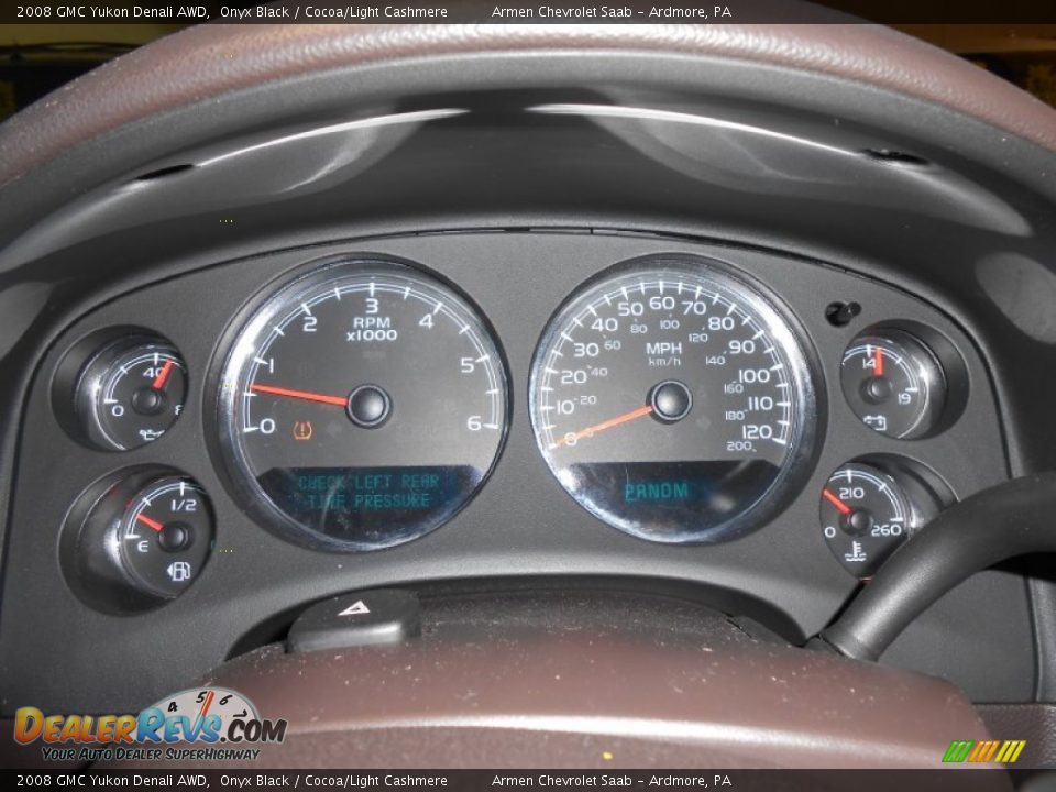 2008 GMC Yukon Denali AWD Onyx Black / Cocoa/Light Cashmere Photo #24