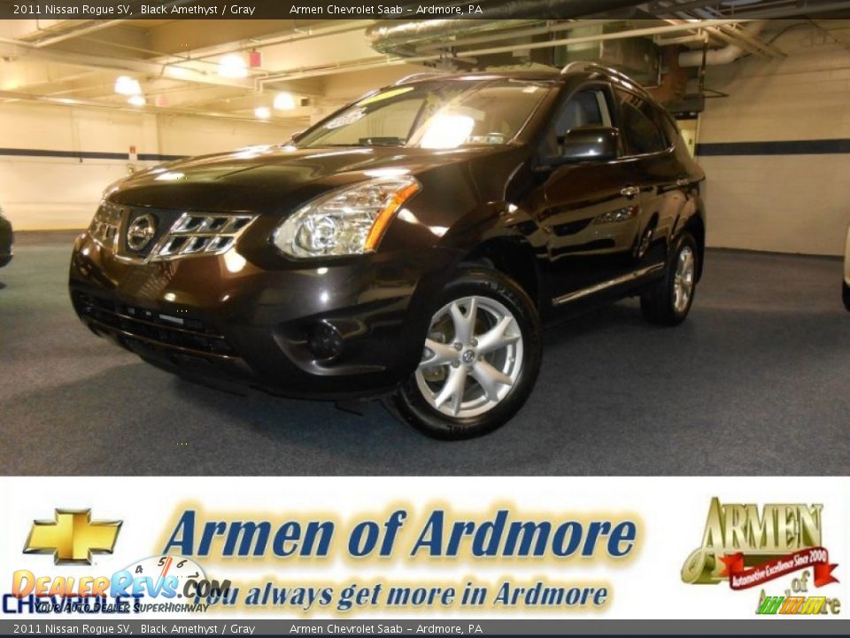 2011 Nissan Rogue SV Black Amethyst / Gray Photo #1