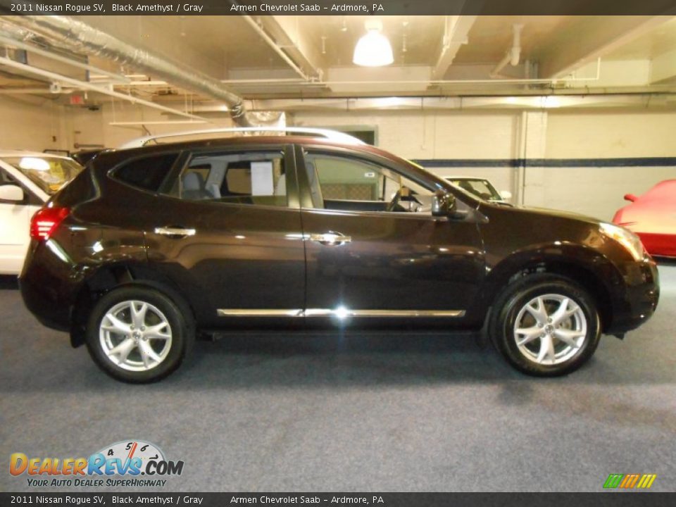 2011 Nissan Rogue SV Black Amethyst / Gray Photo #4