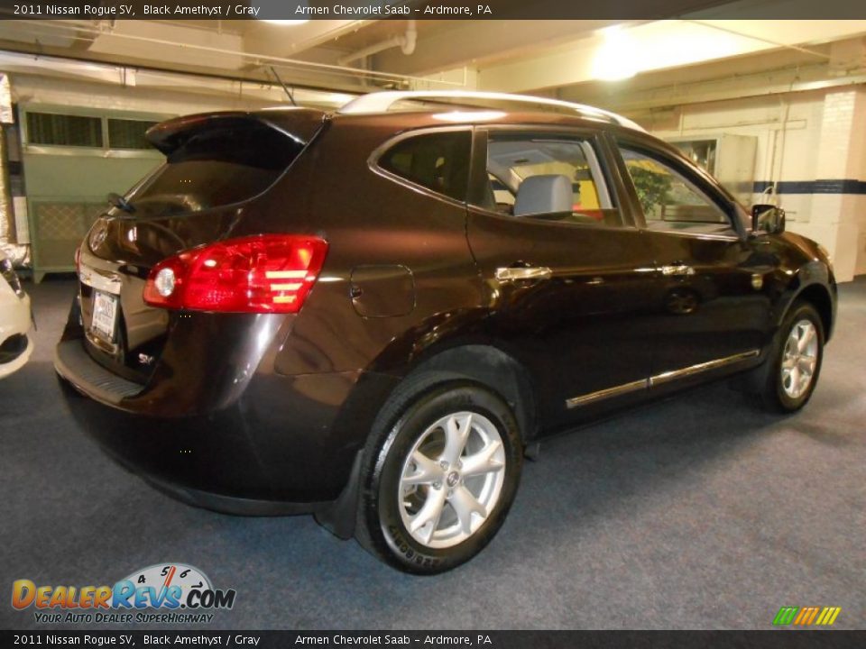 2011 Nissan Rogue SV Black Amethyst / Gray Photo #5