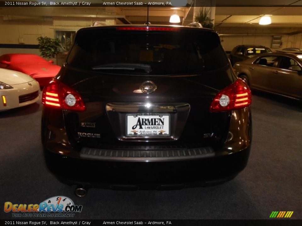 2011 Nissan Rogue SV Black Amethyst / Gray Photo #6