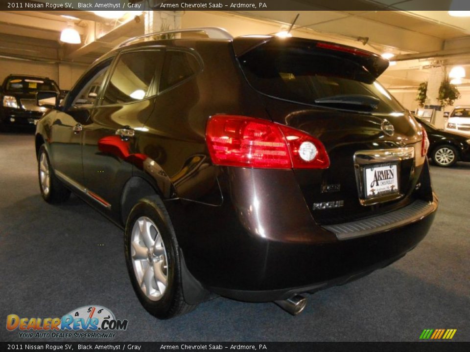 2011 Nissan Rogue SV Black Amethyst / Gray Photo #7
