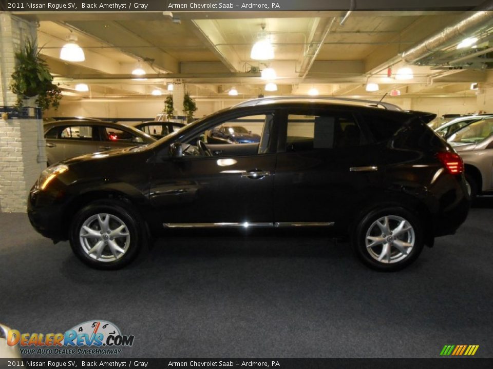 2011 Nissan Rogue SV Black Amethyst / Gray Photo #8