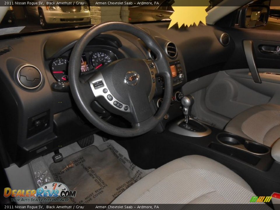 2011 Nissan Rogue SV Black Amethyst / Gray Photo #9