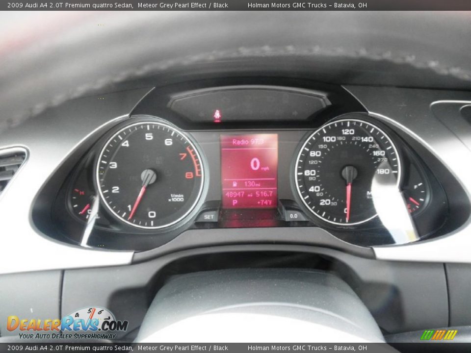 2009 Audi A4 2.0T Premium quattro Sedan Meteor Grey Pearl Effect / Black Photo #12