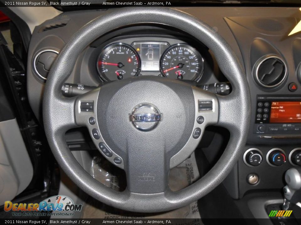 2011 Nissan Rogue SV Black Amethyst / Gray Photo #24