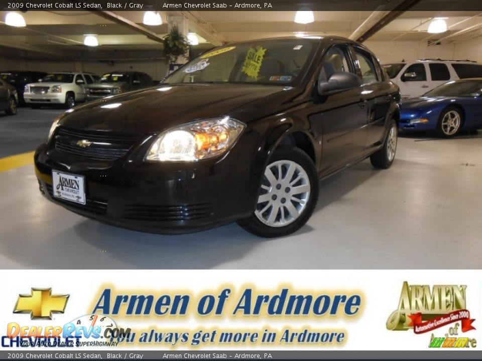 2009 Chevrolet Cobalt LS Sedan Black / Gray Photo #1