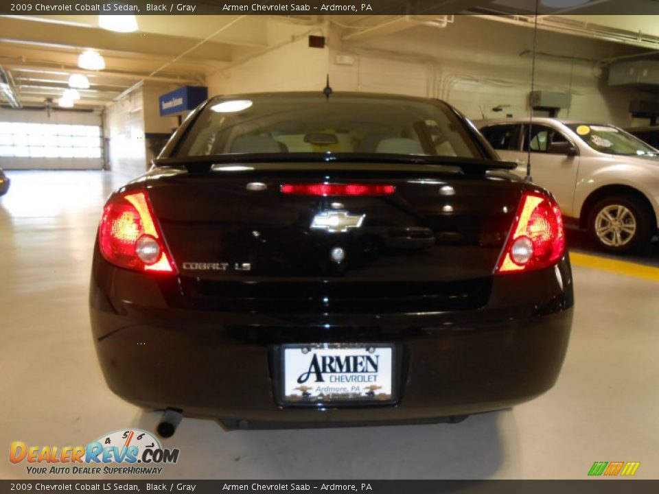 2009 Chevrolet Cobalt LS Sedan Black / Gray Photo #6