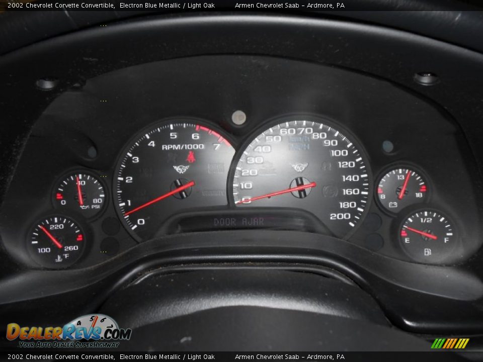 2002 Chevrolet Corvette Convertible Electron Blue Metallic / Light Oak Photo #23