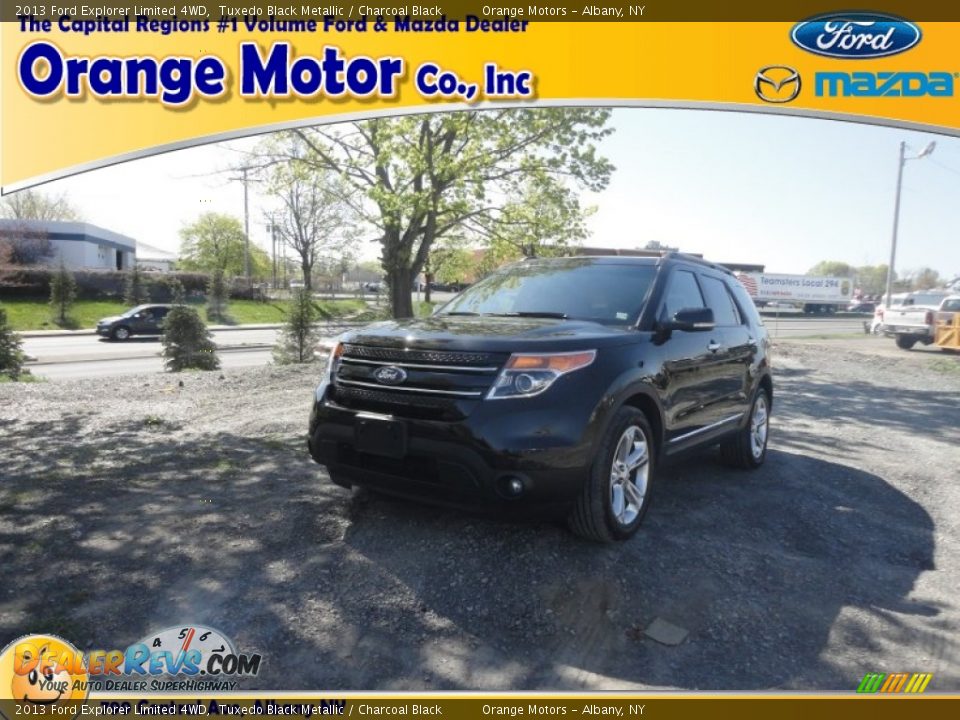 2013 Ford Explorer Limited 4WD Tuxedo Black Metallic / Charcoal Black Photo #1