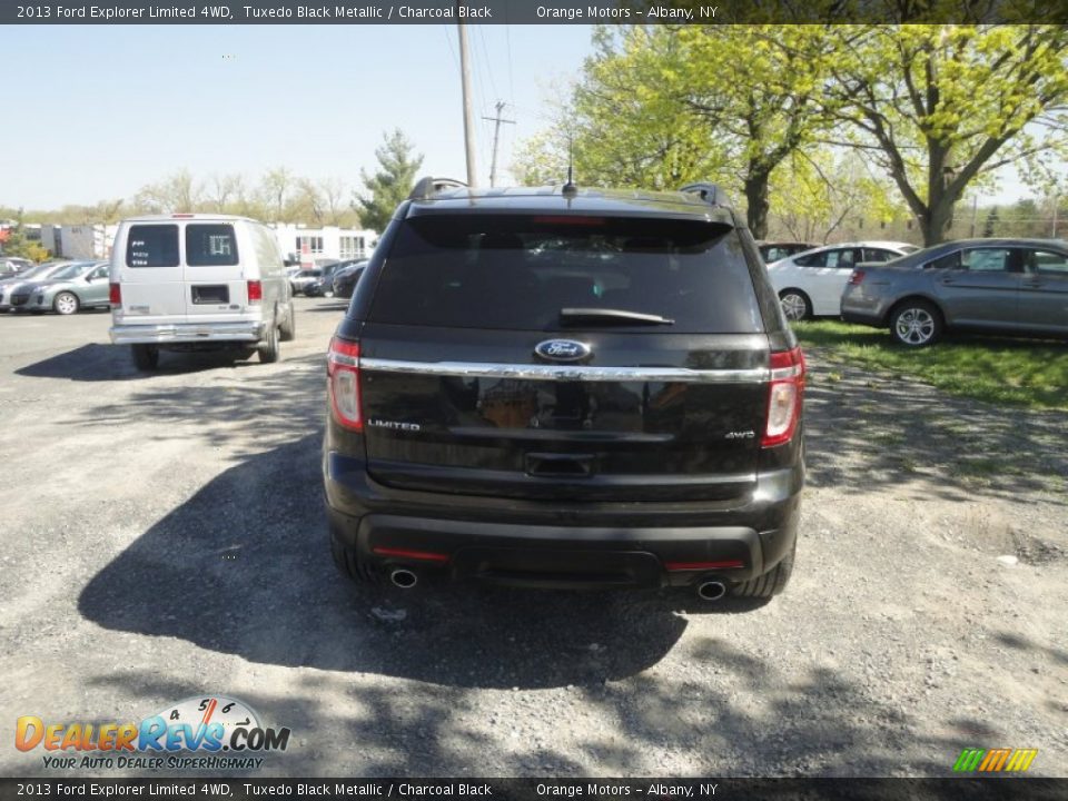 2013 Ford Explorer Limited 4WD Tuxedo Black Metallic / Charcoal Black Photo #4