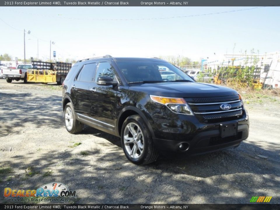 2013 Ford Explorer Limited 4WD Tuxedo Black Metallic / Charcoal Black Photo #7