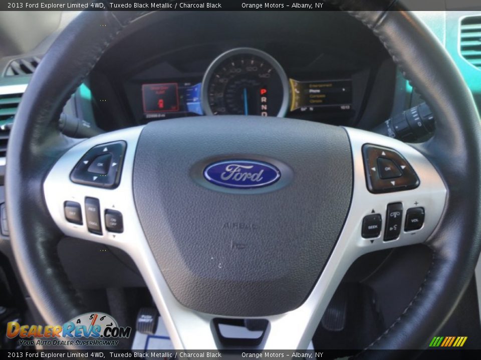 2013 Ford Explorer Limited 4WD Tuxedo Black Metallic / Charcoal Black Photo #24